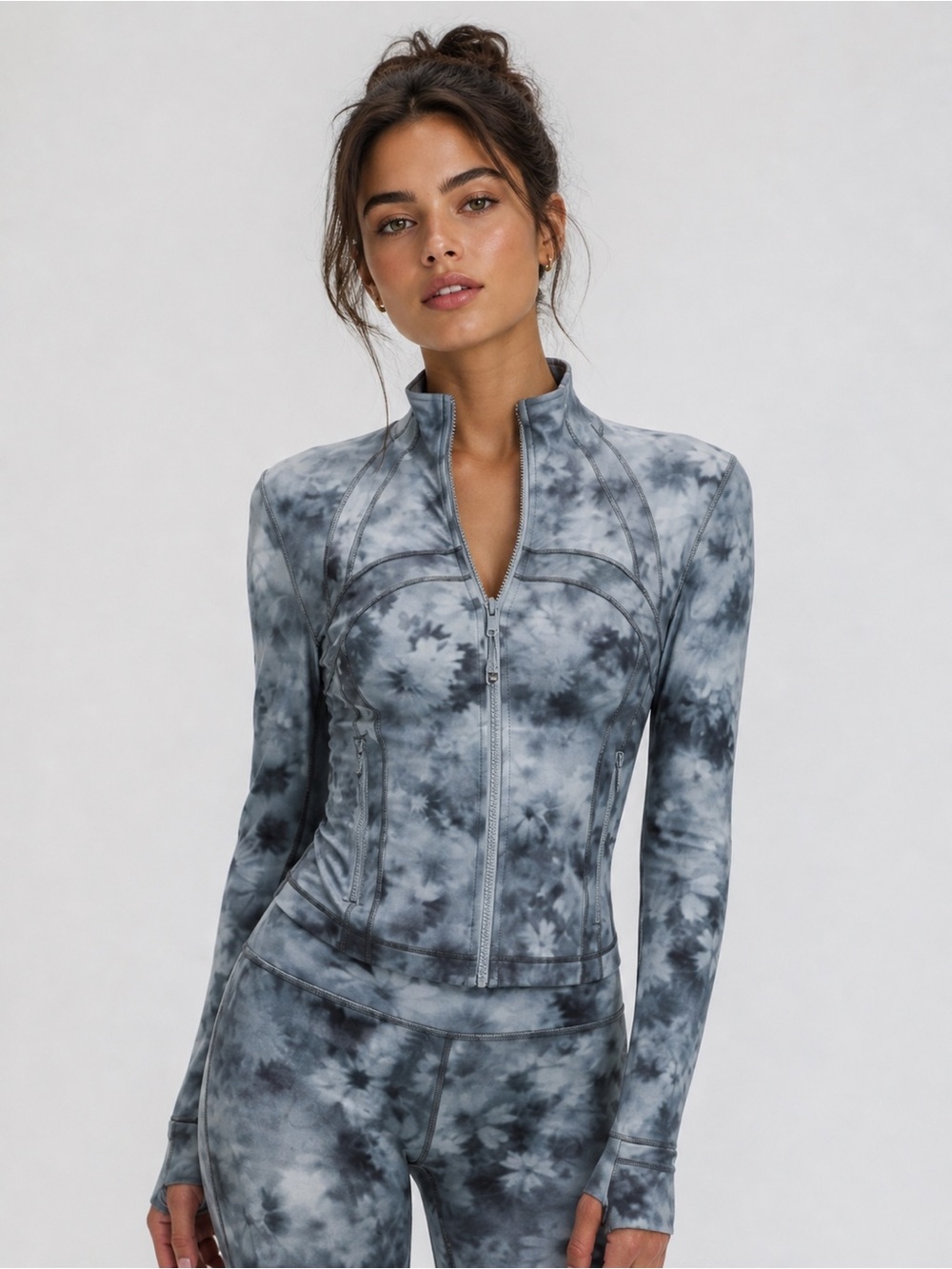 Lululemon Nulu Cropped Define Jacket – Size 4 – Meadow Haze Grey Multi